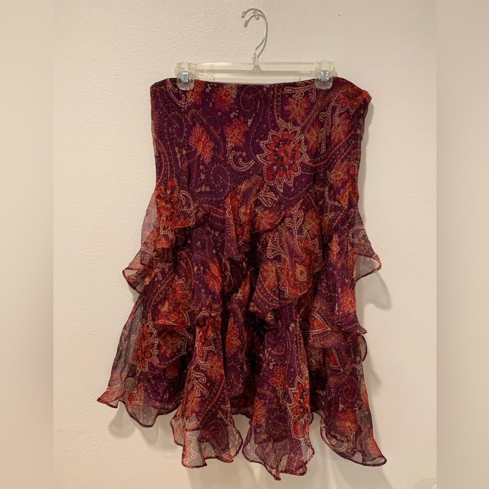 Ralph Lauren Ruffled Magenta Skirt